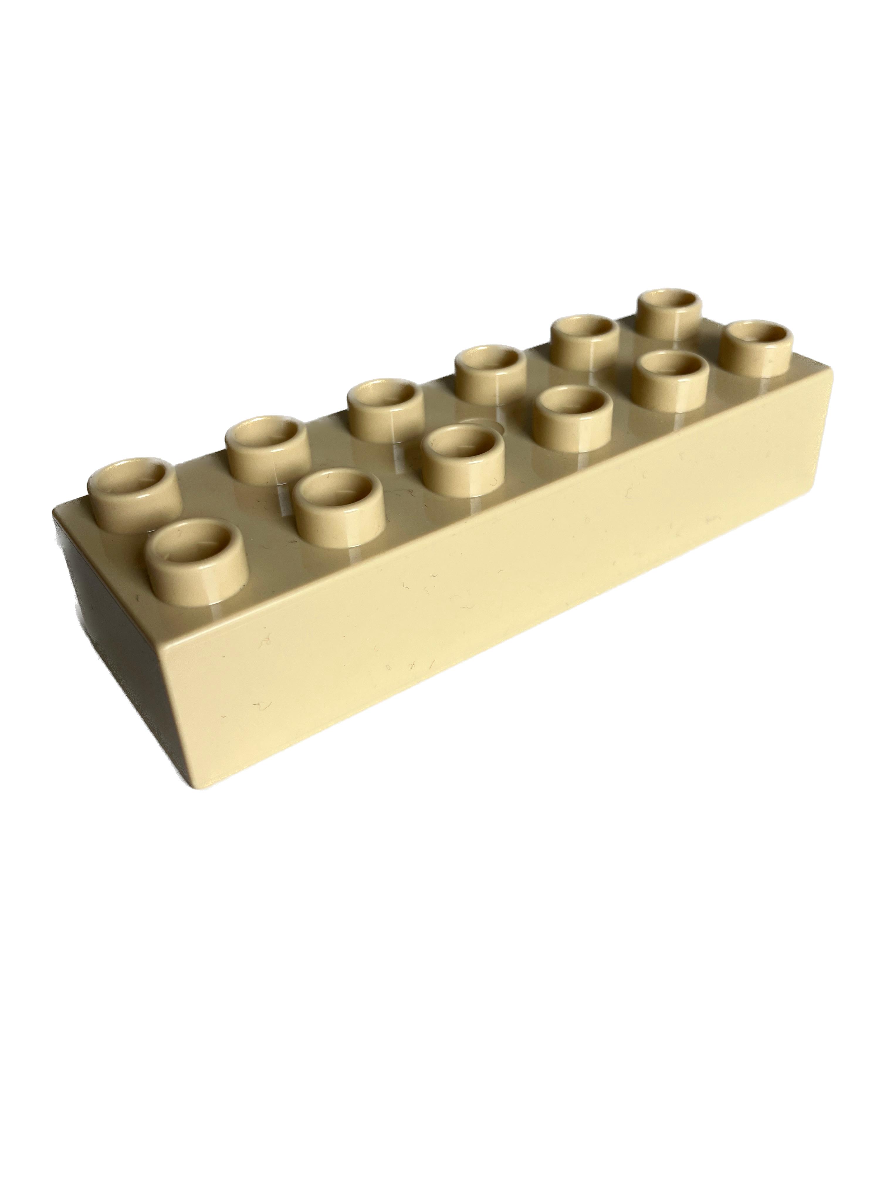 Lego Duplo kostka béžová 6x2 tlustá